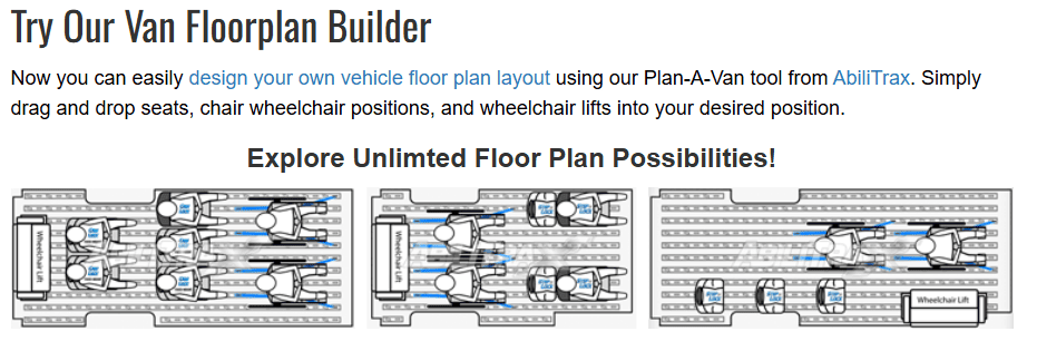 Image of AbiliTrax Floorplan Builder for a Van