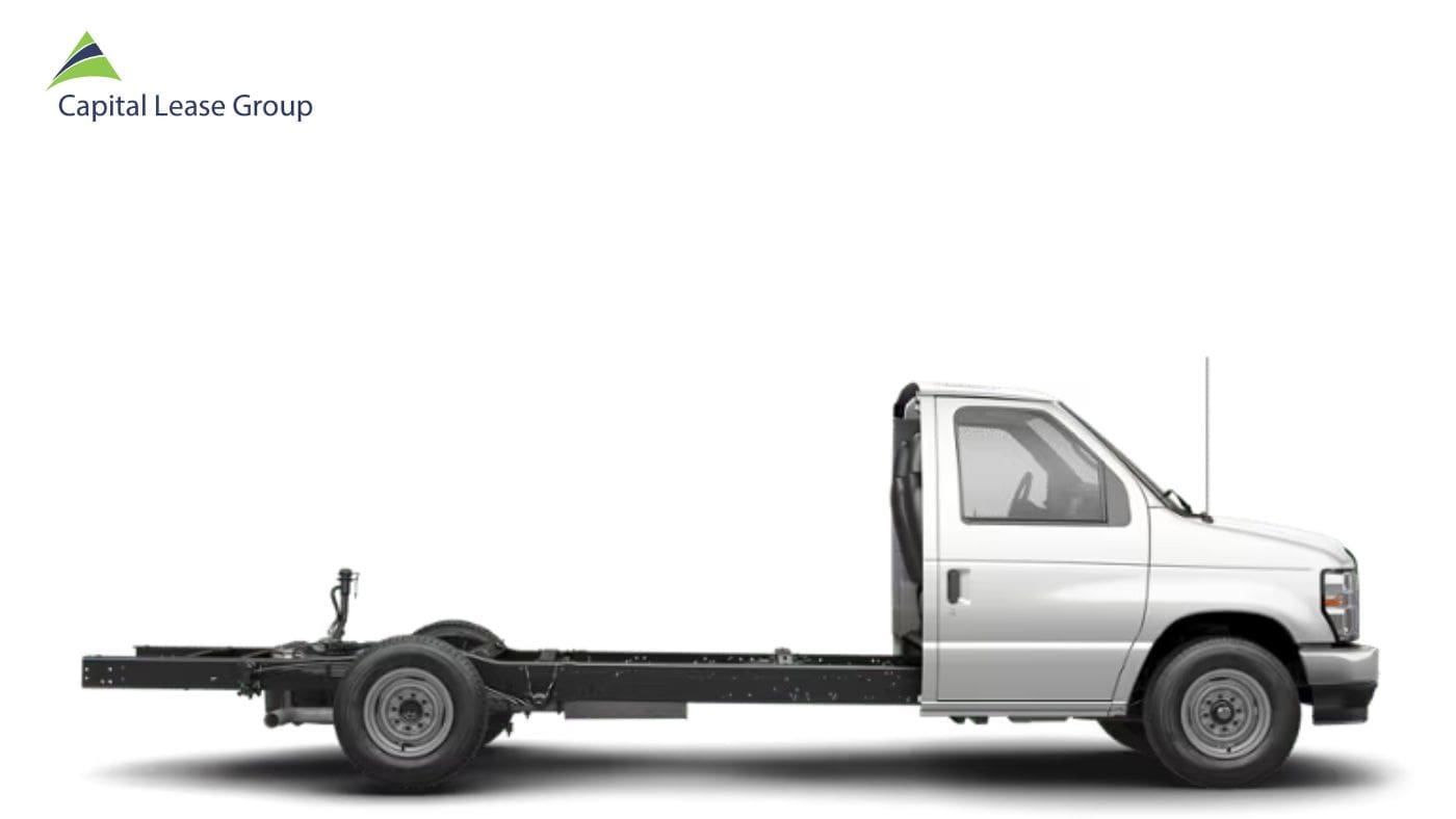 Ford E-350 cutaway chassis used as the base for a school activity bus